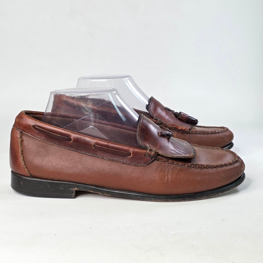 GH Bass Weejuns Jaclyn Brown Leather Kiltie Tassel Loafers Slip On Shoes 8 M